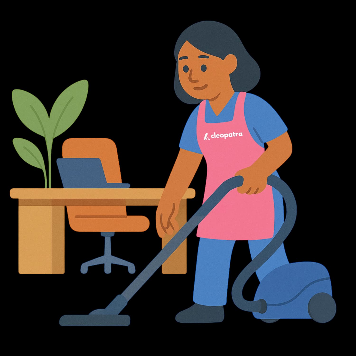 Storefront with cleaner